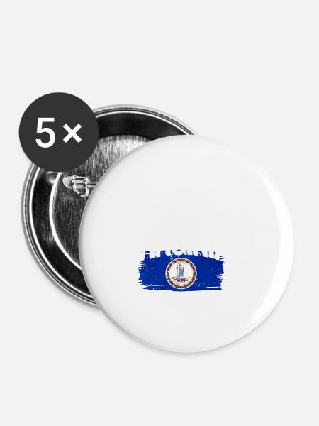 Virginia - Buttons klein 25 mm (5er Pack) - Weiß