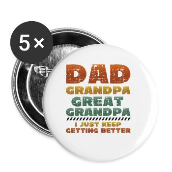 Announce the pregnancy. - Buttons small 1''/25 mm (5-pack) - white - Front