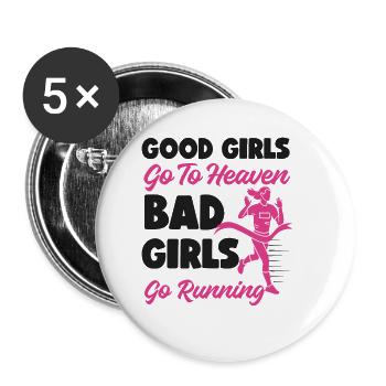 Running Runner Semi-Marathon Fille - Lot de 5 petits badges (25 mm) - blanc - Devant