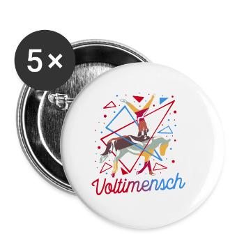Voltigieren Voltigiererin Pferdesport Geschenk - Buttons klein 25 mm (5er Pack) - Weiß - Vorne