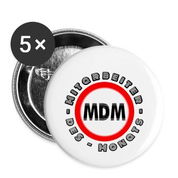 Auszeichnung & Anerkennung Mitarbeiter des Monats - Buttons klein 25 mm (5er Pack) - Weiß - Vorne