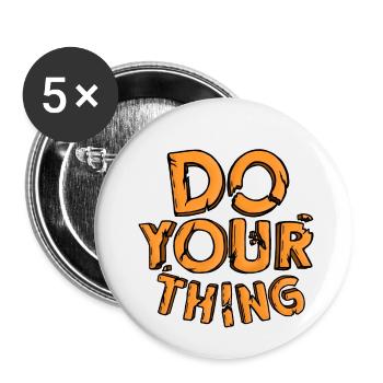 Do Your Thing - Buttons small 1''/25 mm (5-pack) - white - Front