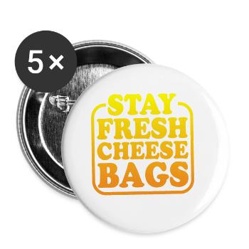 Stay Fresh Cheese Bags 20 - Buttons klein 25 mm (5er Pack) - Weiß - Vorne