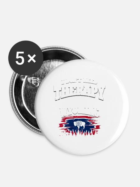 Wyoming - Buttons klein 25 mm (5er Pack) - Weiß