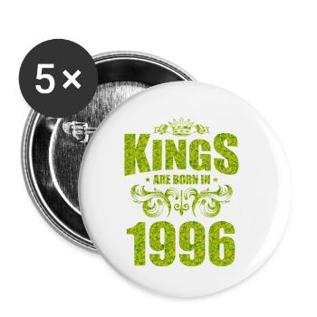 kings are born 1996 - Buttons small 1''/25 mm (5-pack) - white - Front
