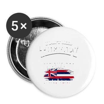 Hawaï - Lot de 5 petits badges (25 mm) - blanc - Devant