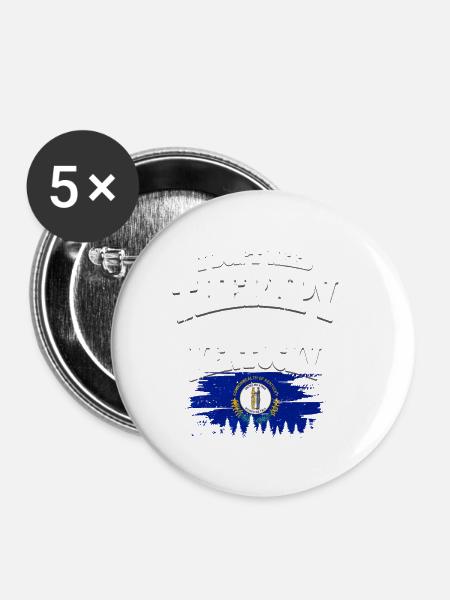 Kentucky - Buttons klein 25 mm (5er Pack) - Weiß