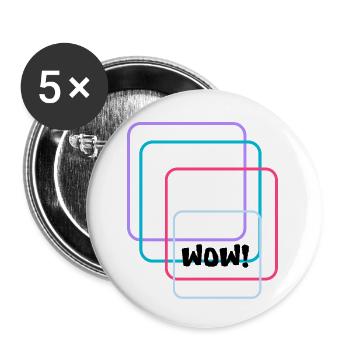 I love clothes / WOW! - Buttons klein 25 mm (5er Pack) - Weiß - Vorne