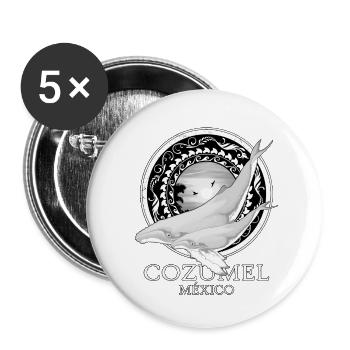 Buckelwale Cozumel Mexiko - Buttons klein 25 mm (5er Pack) - Weiß - Vorne
