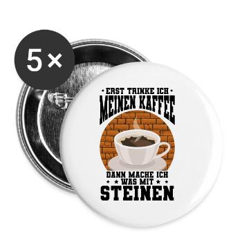 Maurer - Buttons klein 25 mm (5er Pack) - Weiß - Vorne