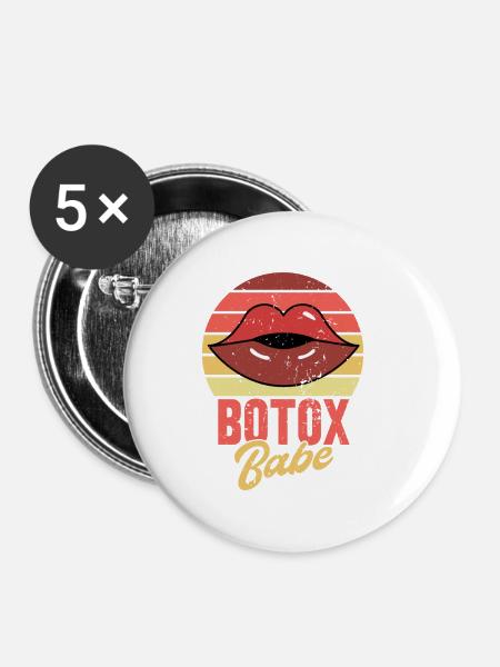 Botox - Buttons klein 25 mm (5er Pack) - Weiß