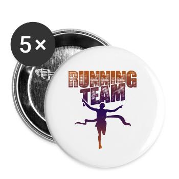 running team - Buttons small 1''/25 mm (5-pack) - white - Front