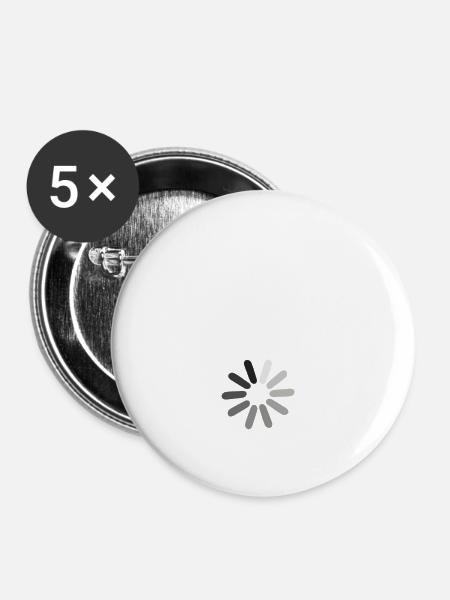 Cyber Security Degree Loading 2 - Buttons klein 25 mm (5er Pack) - Weiß