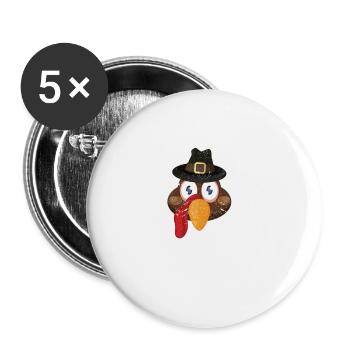 Probably cooking all day Thanksgiving - Buttons small 1''/25 mm (5-pack) - white - Front