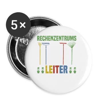 Rechenzentrumsleiter Rechen & Leiter Garten - Buttons klein 25 mm (5er Pack) - Weiß - Vorne