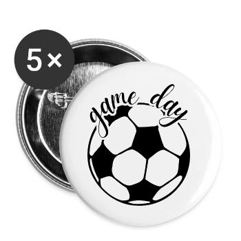 JOUR DE JEU - Lot de 5 petits badges (25 mm) - blanc - Devant