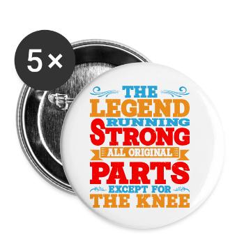 All Original Parts Except For The Knee - Buttons small 1''/25 mm (5-pack) - white - Front