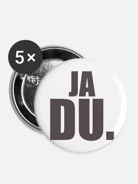 Ja - Buttons klein 25 mm (5er Pack) - Weiß