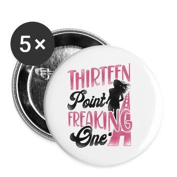 Running Runner Half Marathon - Buttons small 1''/25 mm (5-pack) - white - Front