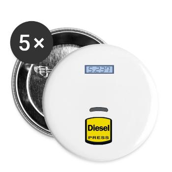 Gas Price Humor - This is my Diesel Shirt - Buttons small 1''/25 mm (5-pack) - white - Front
