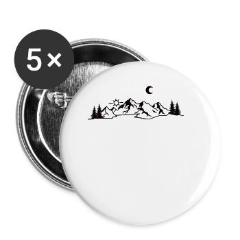 Randonnée Camping Outdoor Dictons Camper Randonneurs - Lot de 5 petits badges (25 mm) - blanc - Devant