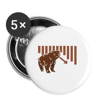 Just Thrive In A Bear Market Cool Trader Design - Buttons klein 25 mm (5er Pack) - Weiß - Vorne
