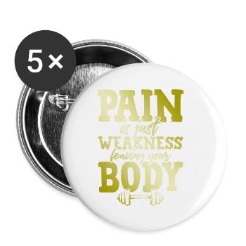 everything is possible with God - Buttons small 1''/25 mm (5-pack) - white - Front