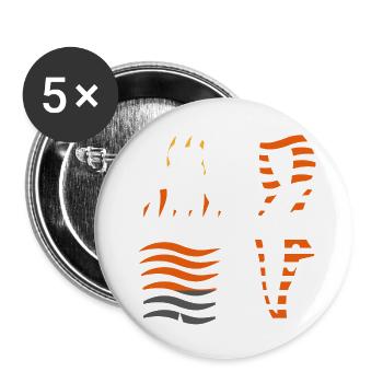 The Fifth Element - le 5ème ELEMENT - Lot de 5 petits badges (25 mm) - blanc - Devant