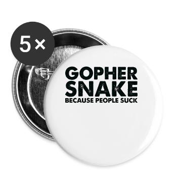People suck gopher snake - Buttons small 1''/25 mm (5-pack) - white - Front