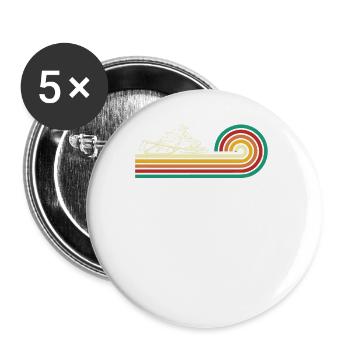 Schneemoblie Just Send It Retro schneller - Buttons klein 25 mm (5er Pack) - Weiß - Vorne