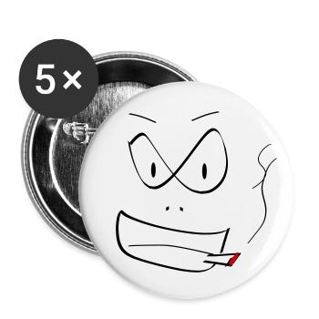 Smoking Ghul - Buttons klein 25 mm (5er Pack) - Weiß - Vorne