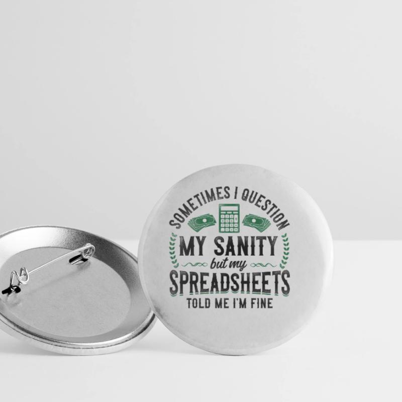 Comptable Comptable Comptable Comptabilité Lot de 5 petits badges (25 mm)