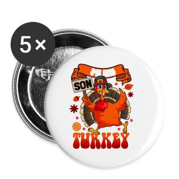 Je suis le fils De Turquie Sohn - Lot de 5 petits badges (25 mm) - blanc - Devant