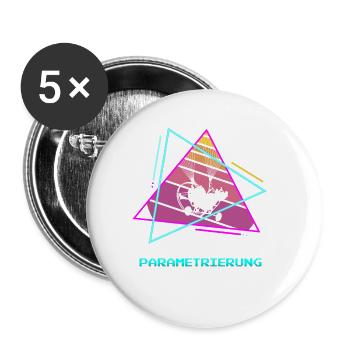 Rétro Vintage Classic Paramotoring Parapente - Lot de 5 petits badges (25 mm) - blanc - Devant