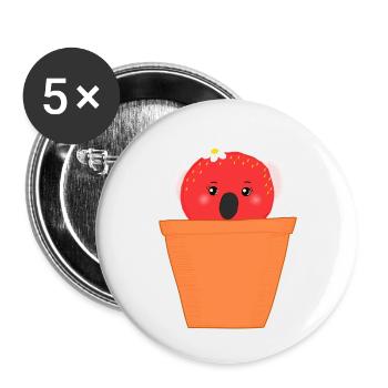 strawberry koala - Buttons klein 25 mm (5er Pack) - Weiß - Vorne