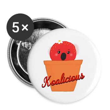 strawberry koala Schrift - Buttons klein 25 mm (5er Pack) - Weiß - Vorne