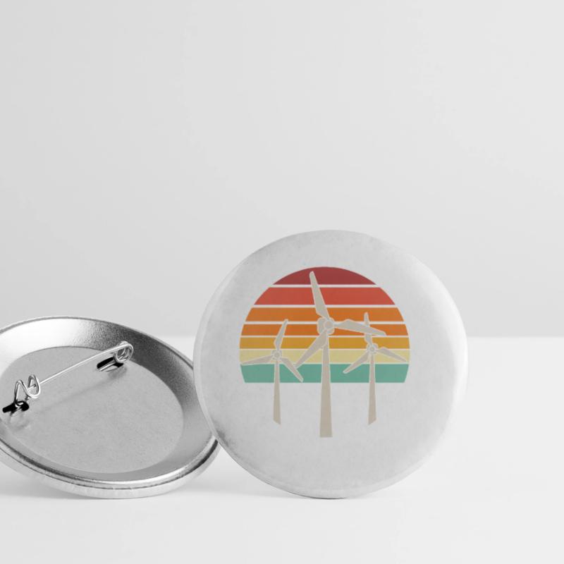Énergie éolienne Éolienne Éolienne Éolienne Éolienne renouvelable Lot de 5 petits badges (25 mm)