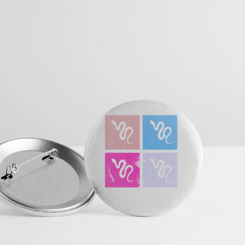 Snake Retro Reptile Python Gift idea Buttons small 1''/25 mm (5-pack)