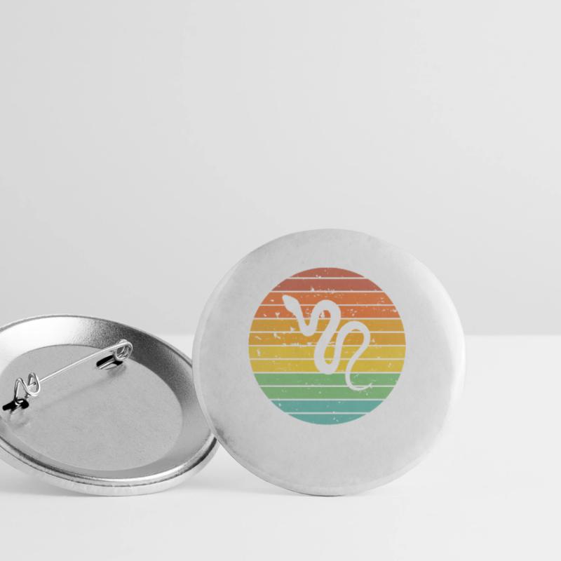 Snake Retro Reptile Python Gift idea Buttons small 1''/25 mm (5-pack)