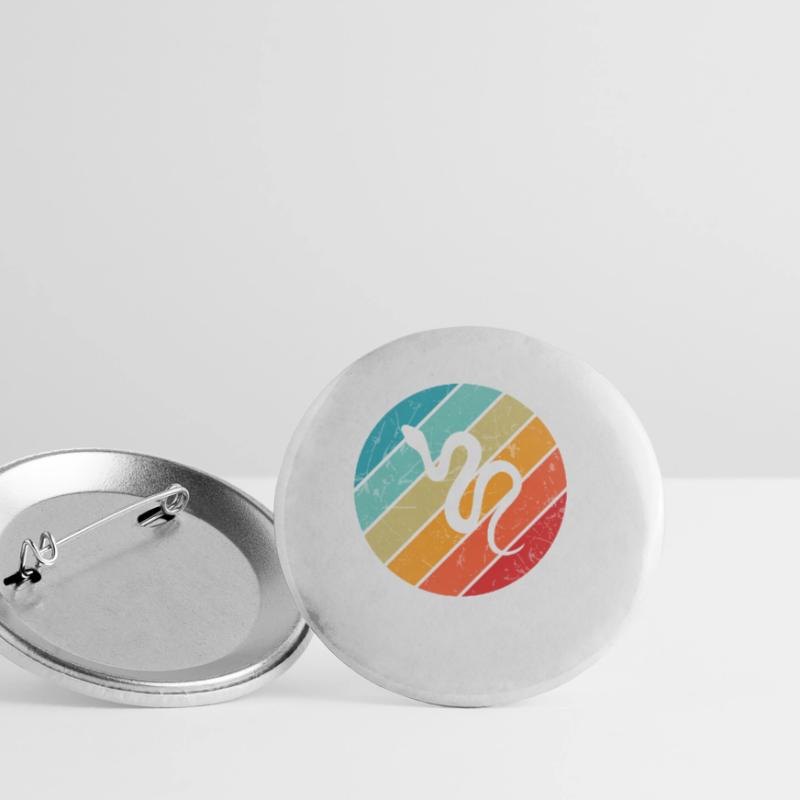 Snake Retro Reptile Python Gift idea Buttons small 1''/25 mm (5-pack)