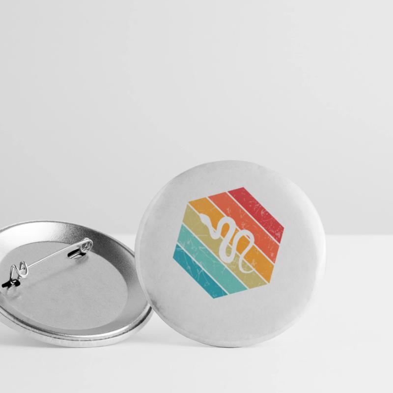 Snake Retro Reptile Python Gift idea Buttons small 1''/25 mm (5-pack)