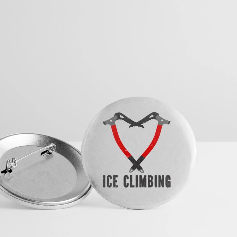 Ich Liebe Eisklettern Eiskletterer Eispickel Buttons klein 25 mm (5er Pack)