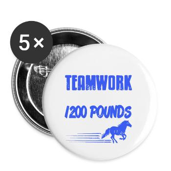 Horse Racer Partners A 1200 Pounds Free Spirit - Buttons small 1''/25 mm (5-pack) - white - Front