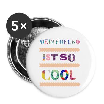 Ist so super wenn man den coolsten Freund der Welt - Buttons klein 25 mm (5er Pack) - Weiß - Vorne