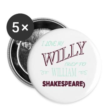cadeau d’anniversaire meilleurs livres amoureux féminin - Lot de 5 petits badges (25 mm) - blanc - Devant