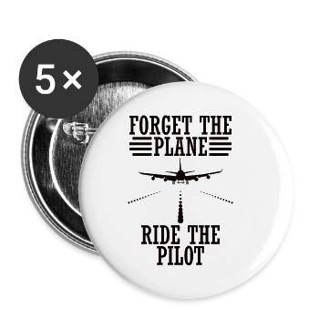 Pilot Flugzeug fliegen Flugsport Geschenkidee - Buttons klein 25 mm (5er Pack) - Weiß - Vorne