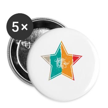 Olive oil Retro Vegetarian Gift idea - Buttons klein 25 mm (5er Pack) - Weiß - Vorne