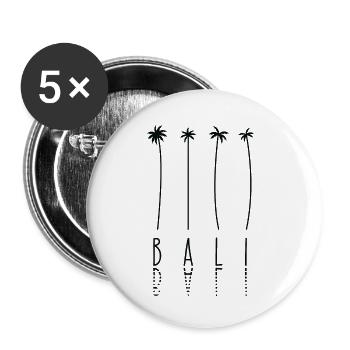 Palm - Island Indonesia Bali - Buttons small 1''/25 mm (5-pack) - white - Front