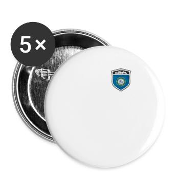 Dakota du Sud - Lot de 5 petits badges (25 mm) - blanc - Devant