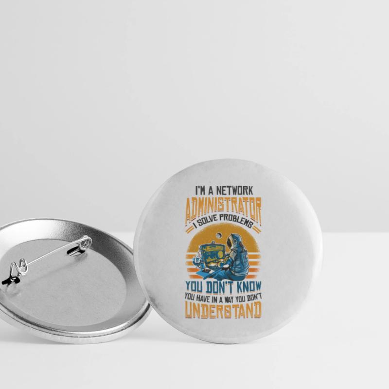 Solve Problems It-support Network Administrator Buttons small 1''/25 mm (5-pack)